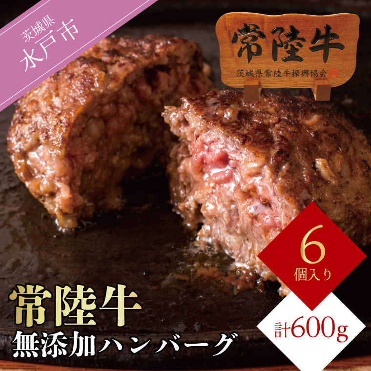 ＼最短翌日〜5営業日以内発送／ 常陸牛100％ ハンバーグ 無添加 100g×6個 冷凍 食べ物 肉 ギフト 11000円 焼くだけでレストランの味 小分け 茨城県 水戸（DU-78）