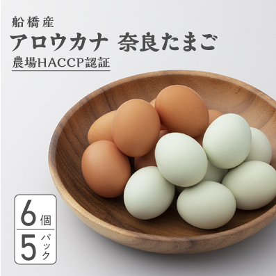 F002-R806 船橋産　地玉子「アロウカナ」・「奈良たまご」詰合せ　30個セット 　2026/06/30～