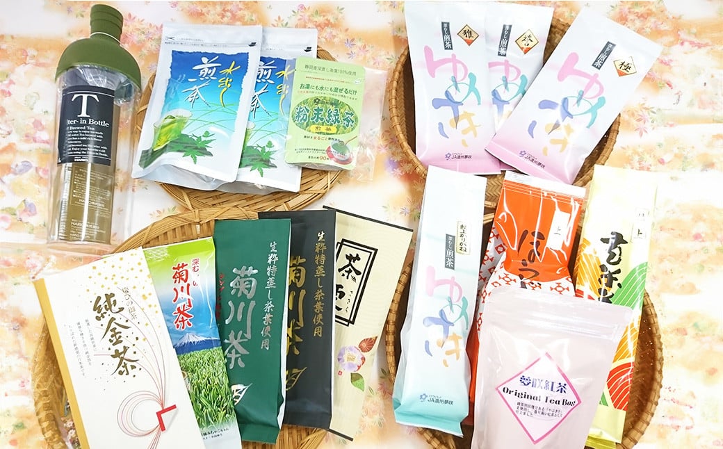 【定期便 4回】深蒸し茶 四季の便り【菊川茶 煎茶 玄米茶 ほうじ茶 紅茶 粉末 水出し ティーバッグ】お茶 緑茶 茶 飲料 お茶パック 静岡茶 日本茶 茶葉 水出し 冷茶