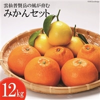CA040 雲仙普賢岳の風が育む みかんセット 12kg [みかん ミカン 旬 12キロ 長崎県 島原市]