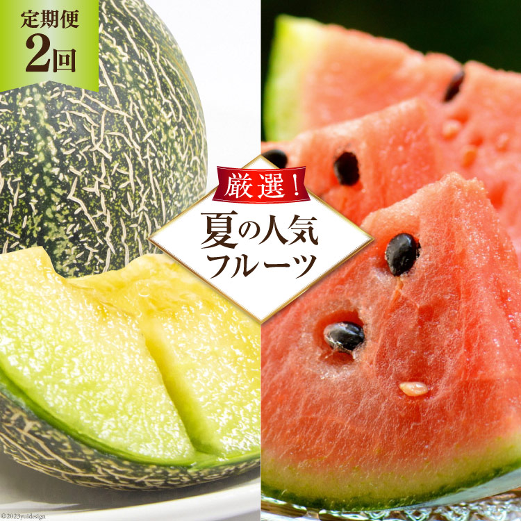 AG131【令和8年度出荷分】 全2回 厳選!夏の人気フルーツ定期便