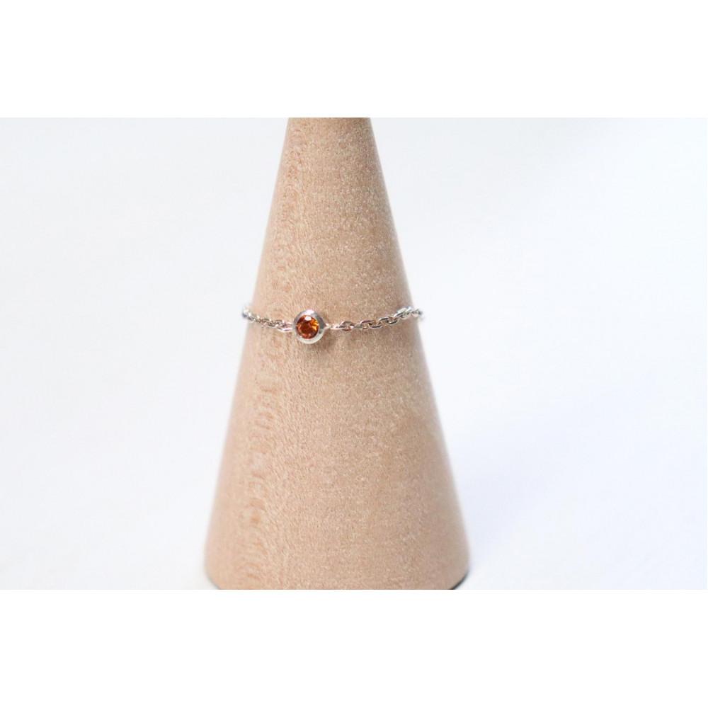 【プレゼント包装付き】SV 誕生石チェーンリング・S