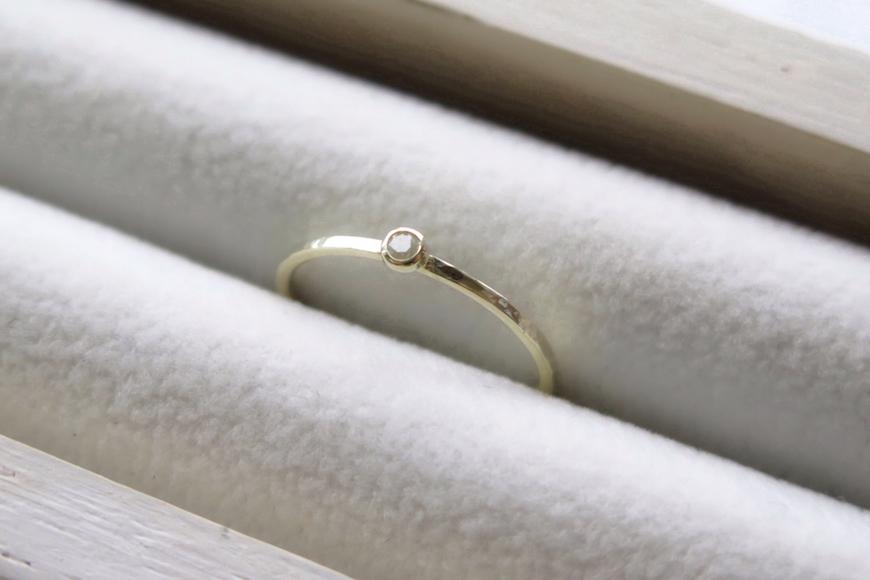 【プレゼント包装付き】誕生石リング（K10）