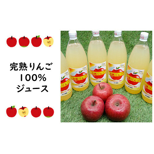 山形県南陽市の完熟りんご100％ジュース 6本セット 『船中農園』 山形県 南陽市 [1257]