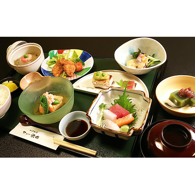 季節を味わう 和食膳「おまかせ御膳」2名様食事券 池田温泉券付 お食事券 チケット 温泉利用券
