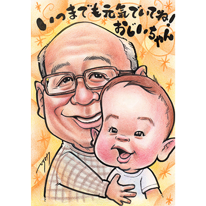 似顔絵　2名（バストアップ） 絵画 インテリア 