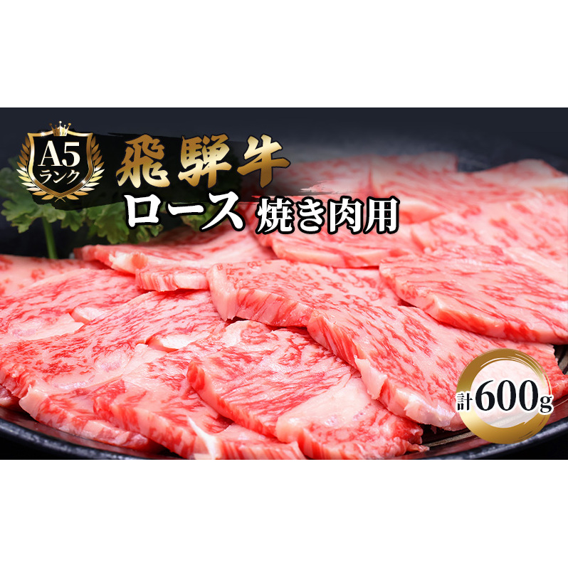ふるさと納税　飛騨牛 牛肉 焼肉 ロース 600g A5 和牛 