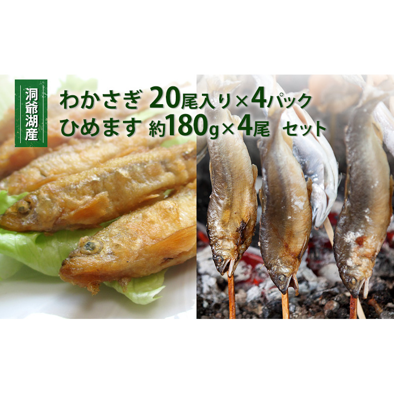洞爺湖産わかさぎ(20尾入り×4P)・ひめます4尾(約120～140g/1尾)セット 北海道産 ワカサギ わかさぎ 川魚 魚介類 産地直送 冷凍 お取り寄せ グルメ 料理 天ぷら フライ とうやマルシェ 北海道 洞爺湖町