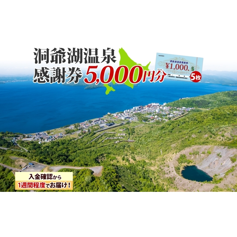 洞爺湖温泉感謝券 5000円 分 金券 クーポン 洞爺湖 湖 温泉 リゾート 有珠山 火山 自然 花火 イルミネーション 旅行 観光 宿泊 施設 北海道