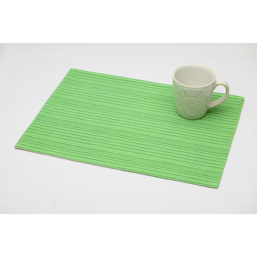 真岡木綿「ランチョンマット」（緑系）| 栃木県 伝統工芸品 織物 ダイニング 手作り 贈答 贈り物 ギフト 小物 雑貨