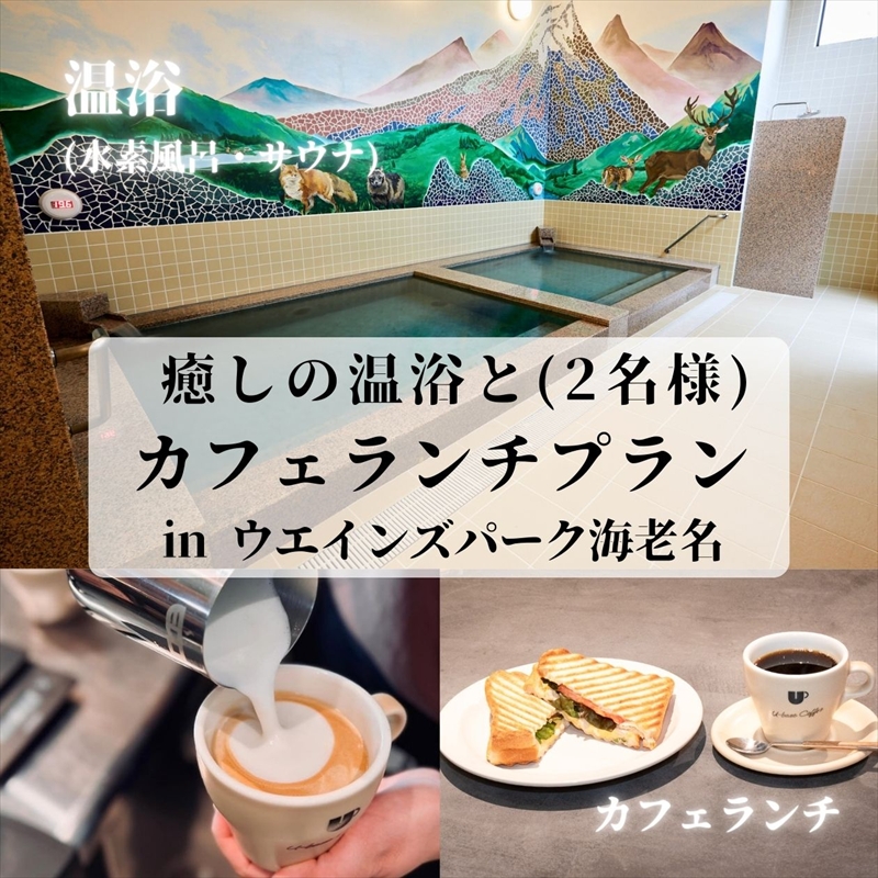 癒しの温浴とカフェランチプラン in ウエインズパーク海老名（2名様）【 チケット 神奈川県 海老名市 】
