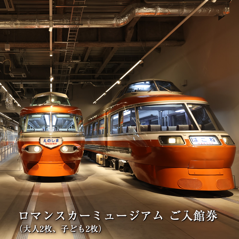 ロマンスカーミュージアム　ご入館券（大人2枚、子ども2枚）【 チケット 体験 鉄道ミュージアム 神奈川県 海老名市 】