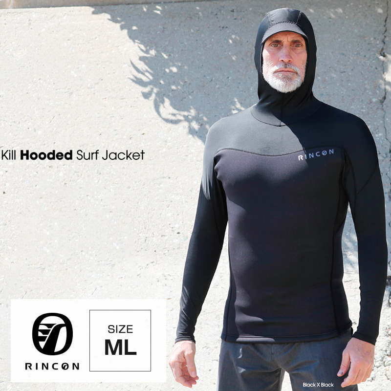 ウエットスーツ Rincon 1mm KILL HOODED 長袖 JACKET。真夏仕様5.5cmバイザー付き  MLサイズ