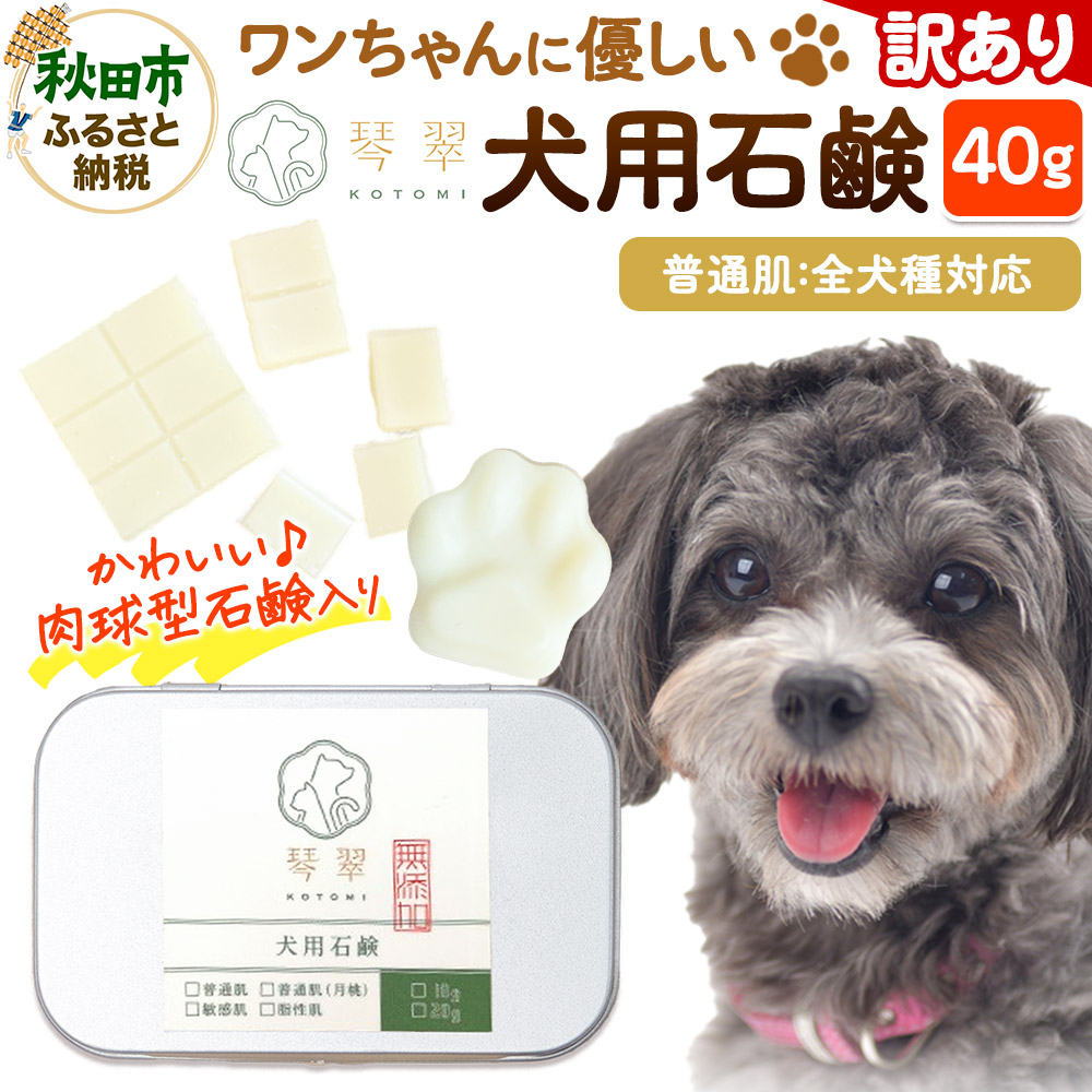 【訳あり】ルベール の 犬用石鹸 【普通肌】 40g 肉球型石鹸入り クロネコゆうパケット