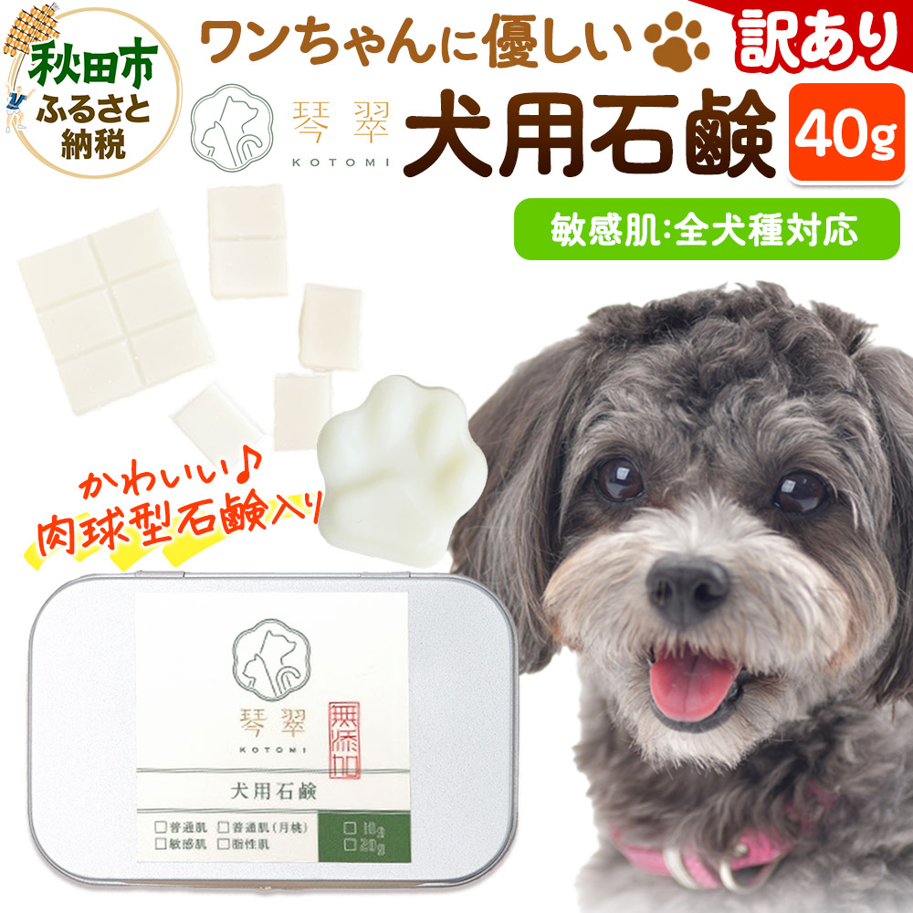 【訳あり】ルベール の 犬用石鹸 【敏感肌】 40g 肉球型石鹸入り クロネコゆうパケット