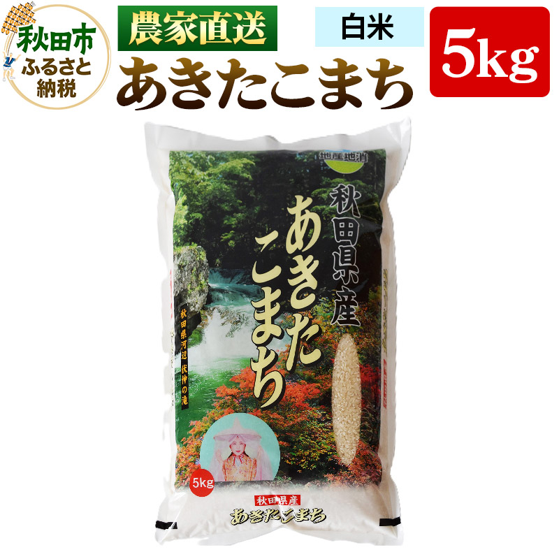 農家直送 あきたこまち 5kg 令和5年産 米 白米 田口商店の返礼品詳細 | JR東日本が運営【JRE MALLふるさと納税】