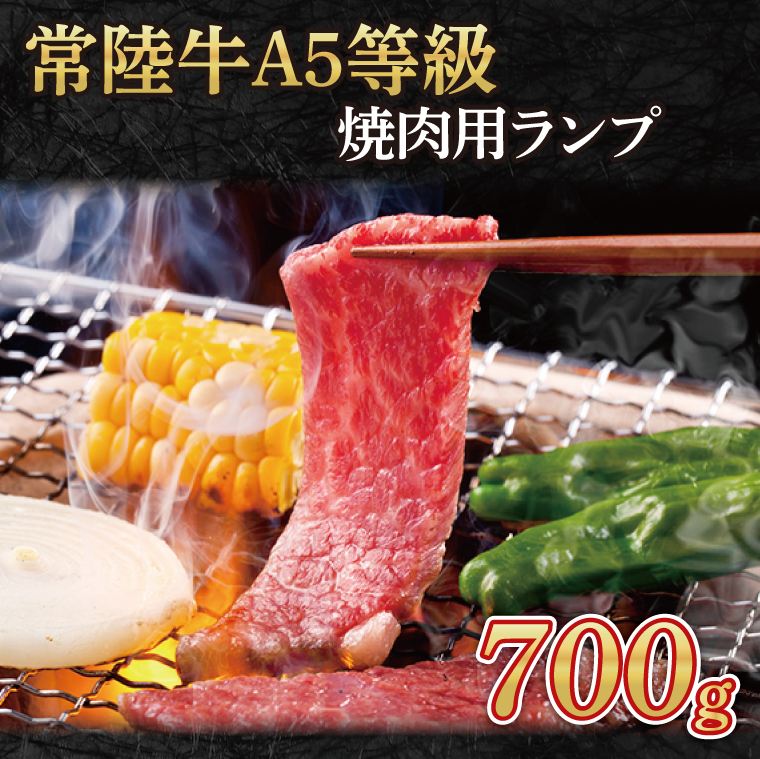 常陸牛A5等級 焼肉用700g(ランプ)(AC004)