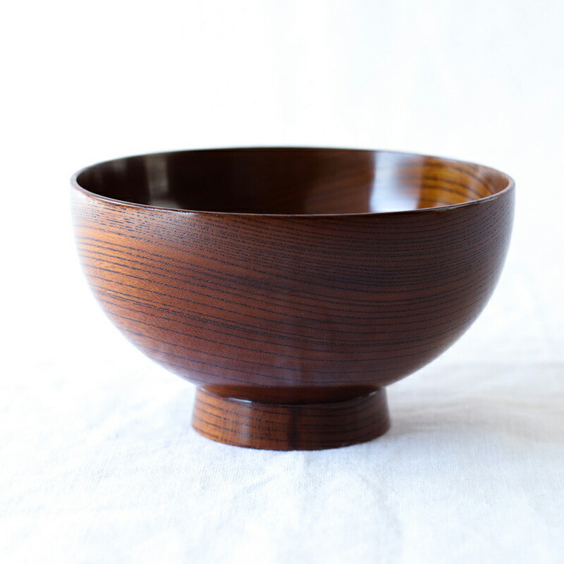小田原漆椀ケヤキ 大　【お椀 食器 木 雑貨 汁椀 豚汁 具沢山 小田原漆器 プレゼント おしゃれ 日本製 神奈川県小田原市 】