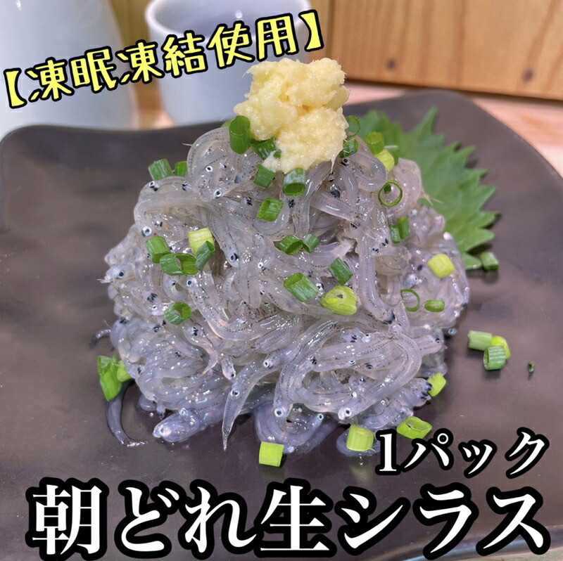 新鮮！朝どれ 生しらす 食べきり1パック【凍眠凍結使用】【 惣菜 お刺身 生食 日本酒 焼酎 お取り寄せ 希少部位 御中元 お中元 お歳暮 父の日 母の日 贈り物 】【家庭用 自宅用 贈答品 贈答用 ギフト 】【まぐろや 神奈川県小田原市早川】