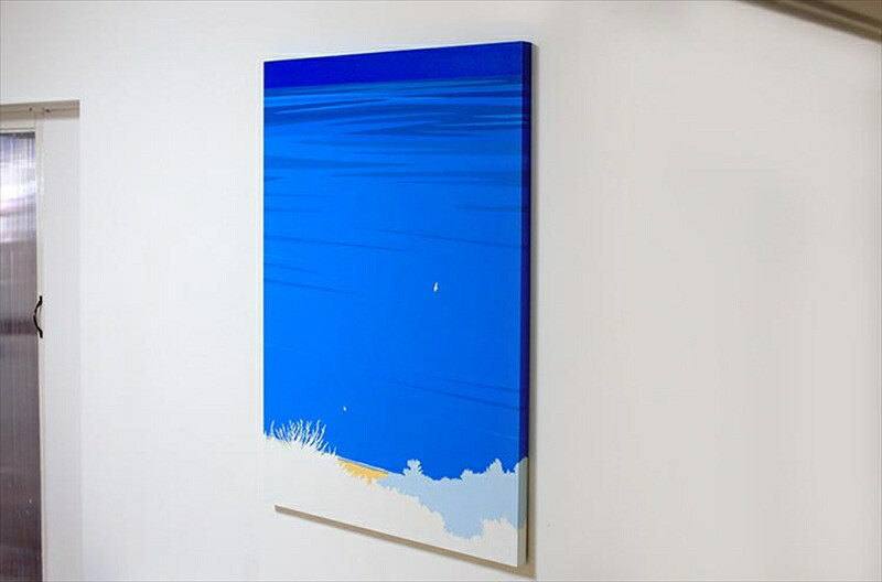 オリジナル風景画　オーダー制作　ペインティング　小田原にある景色　心象風景　片田舎の風景　子供の頃に見た風景　海　空　山