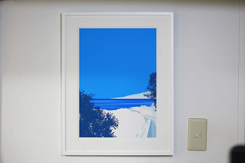 【未来のために】小説付き　直筆サイン入り　額付きジークレープリント　小田原にある景色　心象風景　片田舎の風景　子供の頃に見た風景　海　空　山