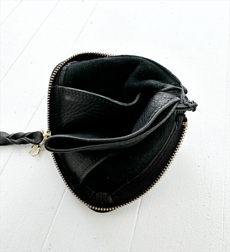 鹿革L字財布（小）ブラック【 神奈川県 小田原市 】