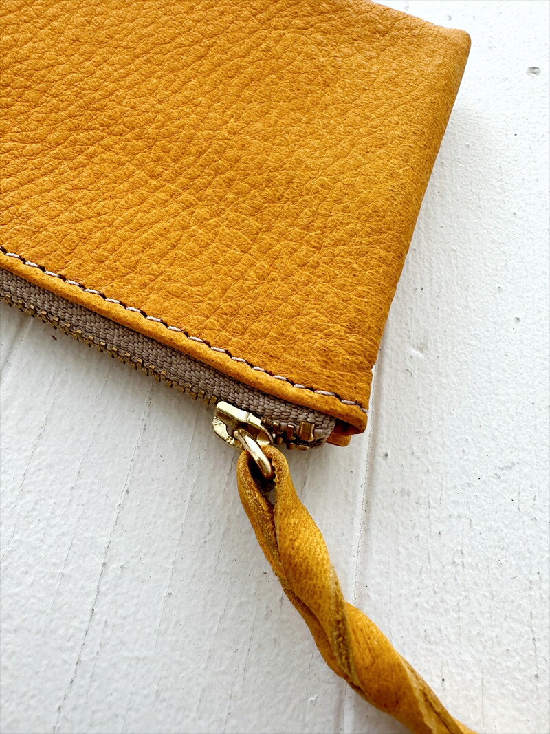 鹿革L字財布（小）イエロー【 神奈川県 小田原市 】