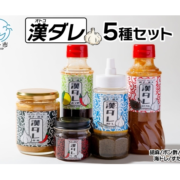 万能調味料 漢ダレ(5本セット)胡麻 ポン酢 ラー油 海ドレ すたダレ