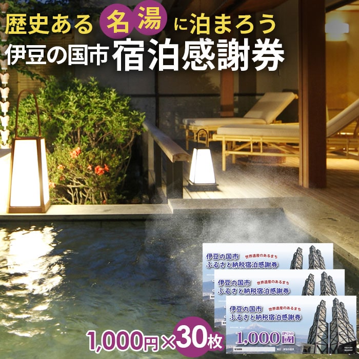 伊豆の国市宿泊感謝券（1000円×30枚）