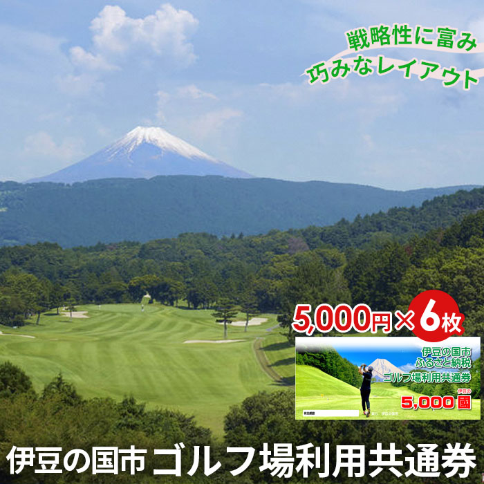 伊豆の国市ゴルフ場利用共通券(5000円×6枚)