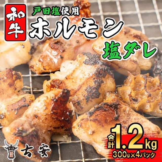 和牛 ミックス ホルモン 戸田 塩ダレ 1.2kg 300g 4パック 焼肉 小分け 古安