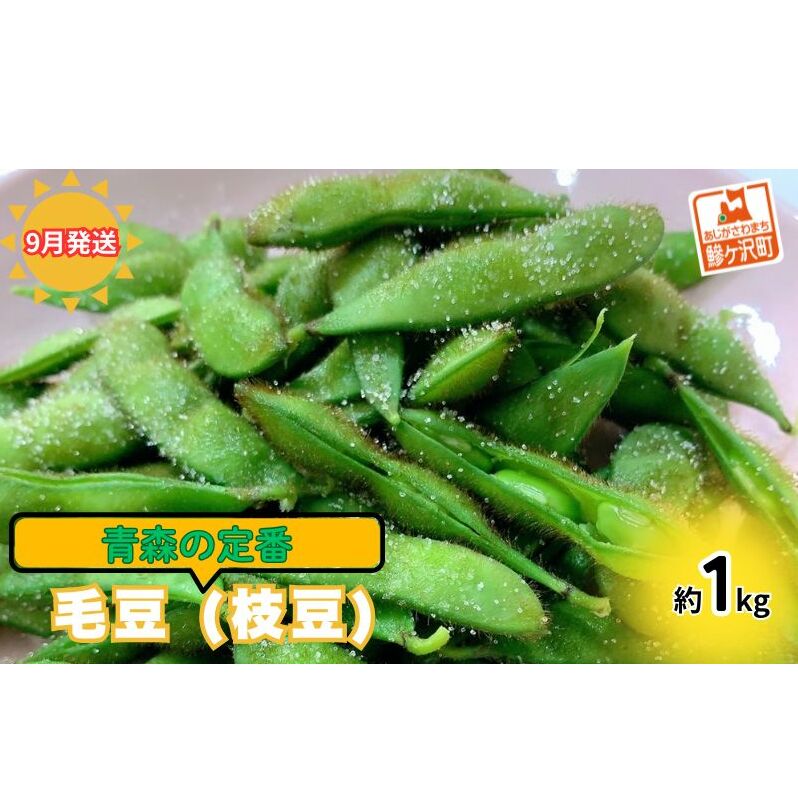 【 2025年産 数量限定 】青森の定番 毛豆 約1kg【9月発送】青森県鰺ヶ沢町産 ※オンライン決済のみ 野菜 枝豆 大粒 甘みが強い 豊かな香り コク ほっくり おつまみ 料理 お弁当 食材