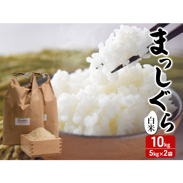 新米 令和7年産 まっしぐら 白米 10kg (5kg×2袋) 米 精米 こめ お米 おこめ コメ ご飯 ごはん 令和7年 H.GREENWORK 青森 青森県 鯵ヶ沢町 