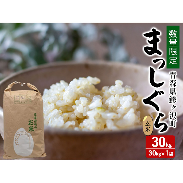 数量限定 新米 まっしぐら 玄米 30kg H.GREENWORK 令和7年産 米