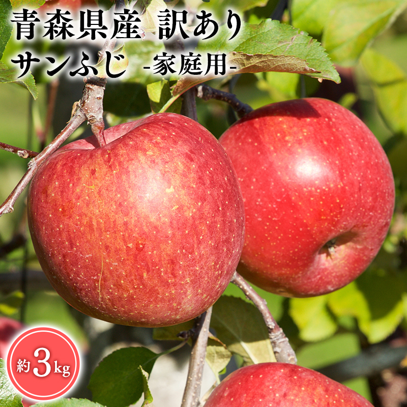 ≪選べる配送月≫3〜4月発送 訳あり 家庭用 甚八りんごサンふじ3kg [マルジンサンアップル 3月 4月 青森県産 平川市 りんご サンふじ 3kg 訳あり 家庭用]