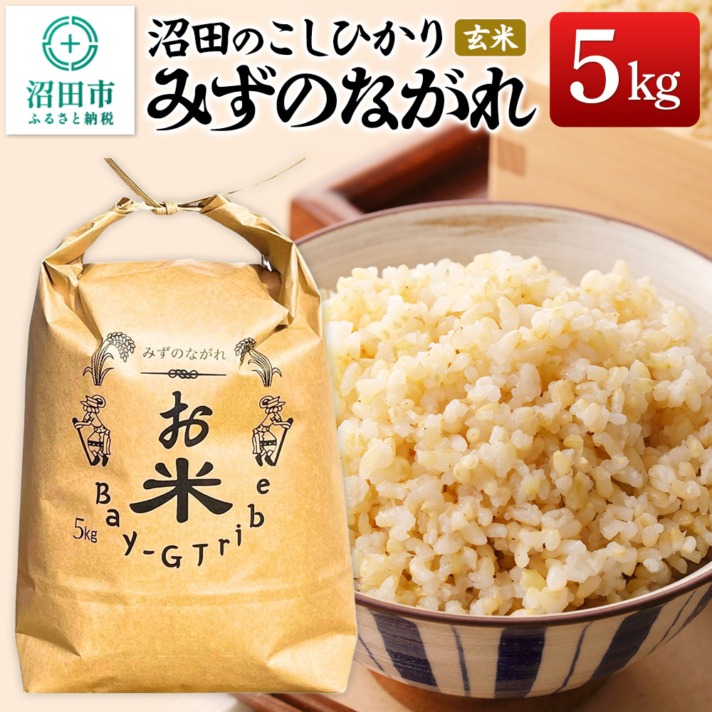令和7年産 新米 沼田のこしひかり「みずのながれ」群馬県沼田市産 玄米 5kg コシヒカリ