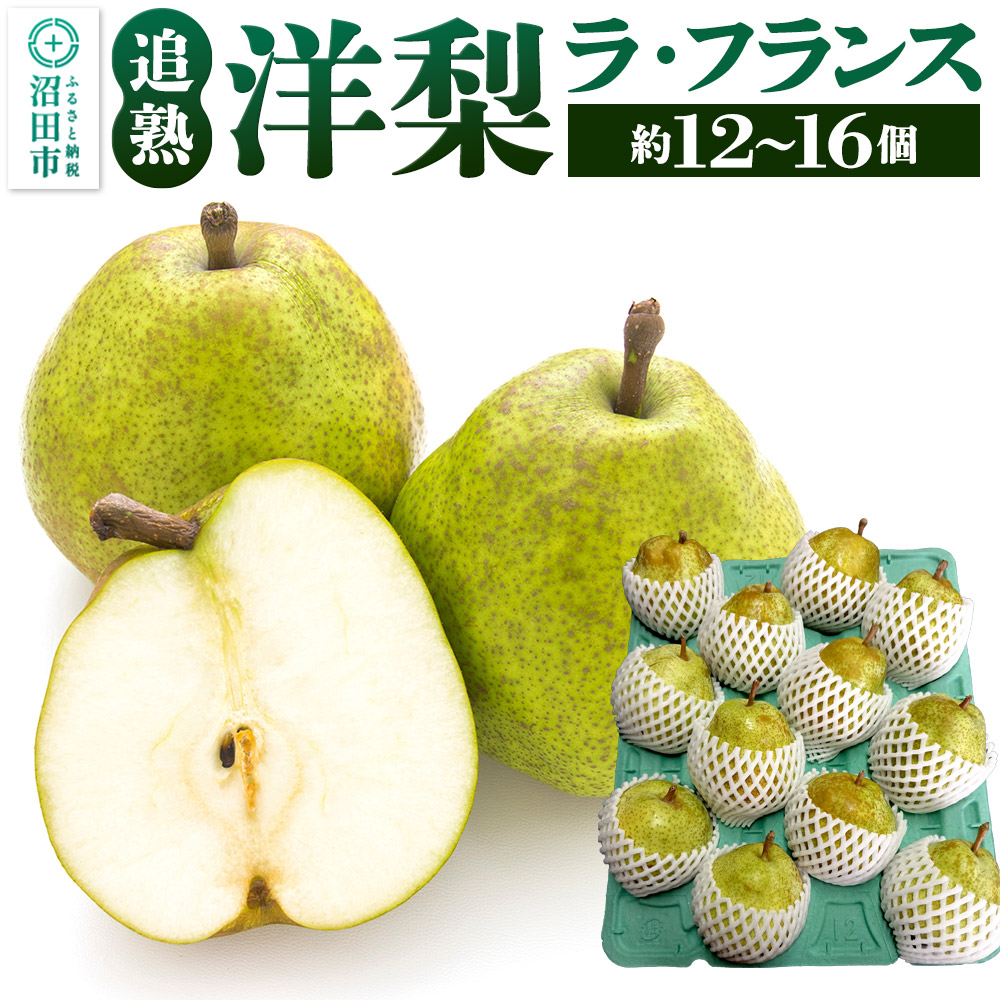洋梨 追熟ラ・フランス 約12～16個 果樹園マンサーナ