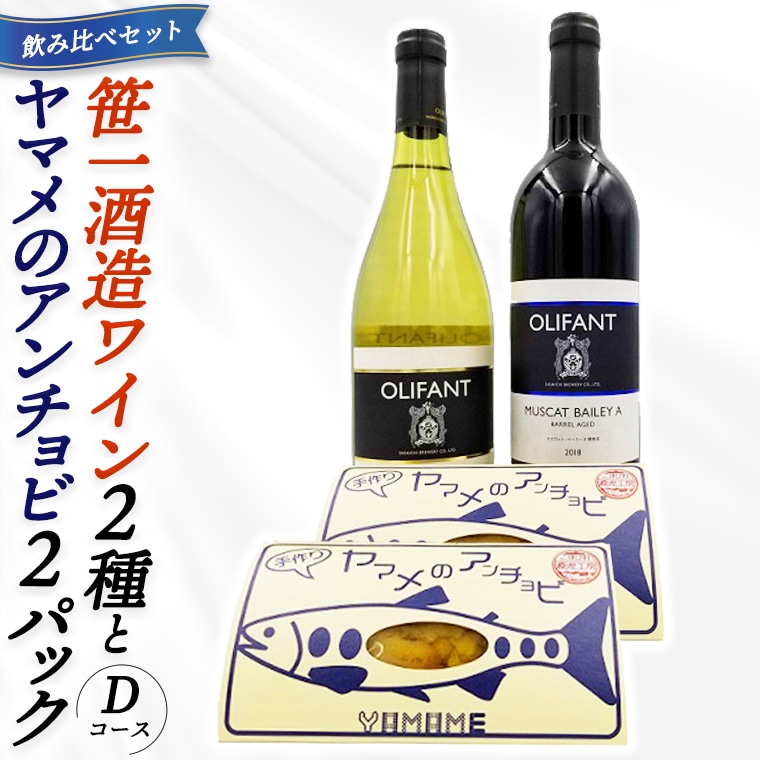 笹一酒造ワイン&ヤマメのアンチョビ詰め合わせ(Dコース)