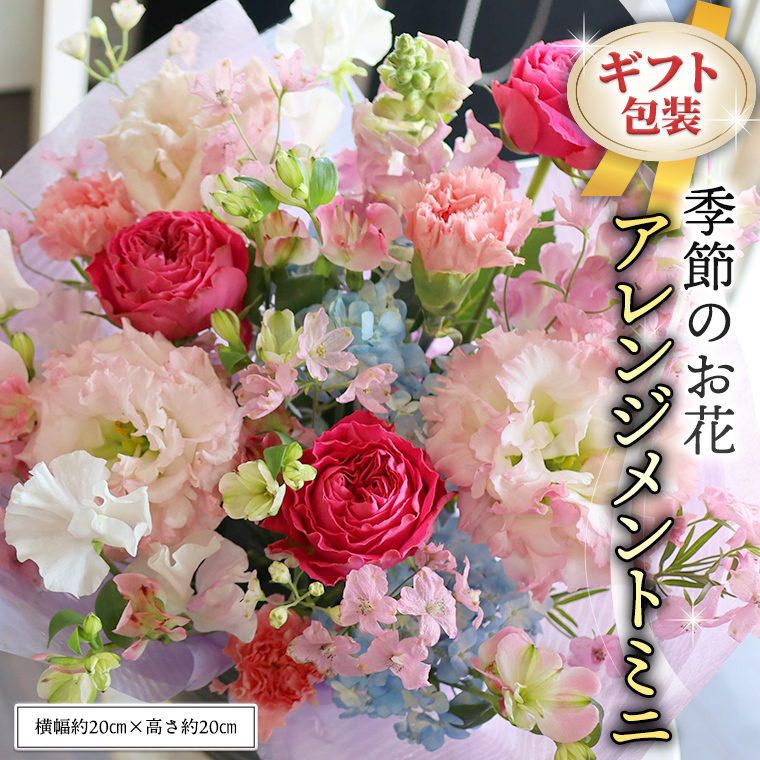 ≪ギフト≫季節のお花アレンジメントミニ アレンジメント 生花 ギフト プレゼント 誕生日 記念日 母の日 父の日 [CT011ci]