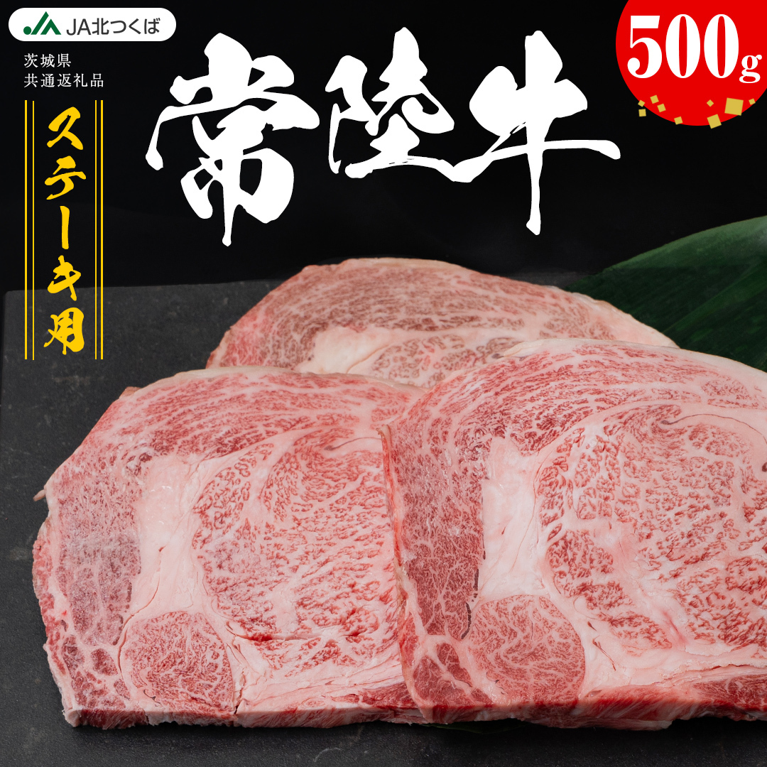【 JA北つくば 】 常陸牛 ロース ステーキ用 500g ( 250g × 2枚 ) ブランド牛 銘柄牛 A5 A4 牛肉 牛 和牛 お肉 にく ステーキ 焼肉 バーベキュー ギフト 贈答 贈り物 茨城県共通返礼品 [AE038ci]
