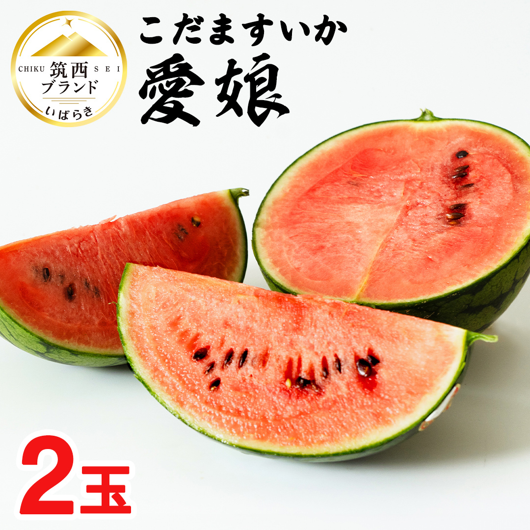 こだますいか 「 愛娘 」 2玉 2026年産 先行予約 筑西ブランド こだまスイカ 小玉スイカ すいか スイカ フルーツ 果物 [AF079ci] 