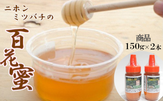 【数量限定】日本ミツバチの百花蜜2本セット(150g×2)【ハチミツ 蜂蜜 はちみつ ニホンミツバチ 瓶詰め 国内産 青森県 七戸町】【02402-0243】