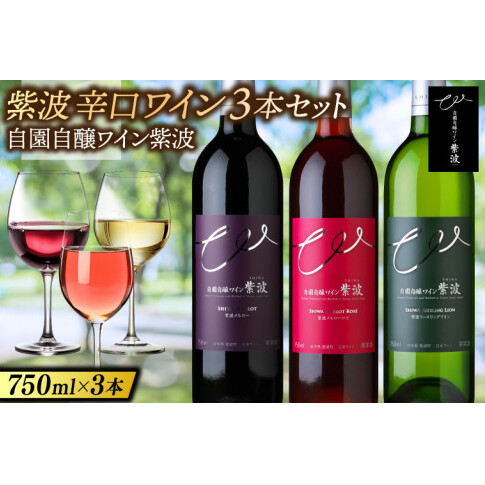 紫波辛口ワイン3本セット メルロー・メルローロゼ・リースリングリオン  (AL085)