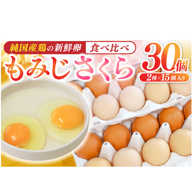 【浅沼養鶏場】卵 玉子 鶏卵 純国産鶏【さくらともみじ】 ふるさと納税 たまご 純たまご30個 破損保証5個含む 採れたて 新鮮 農地直送 (AJ031)