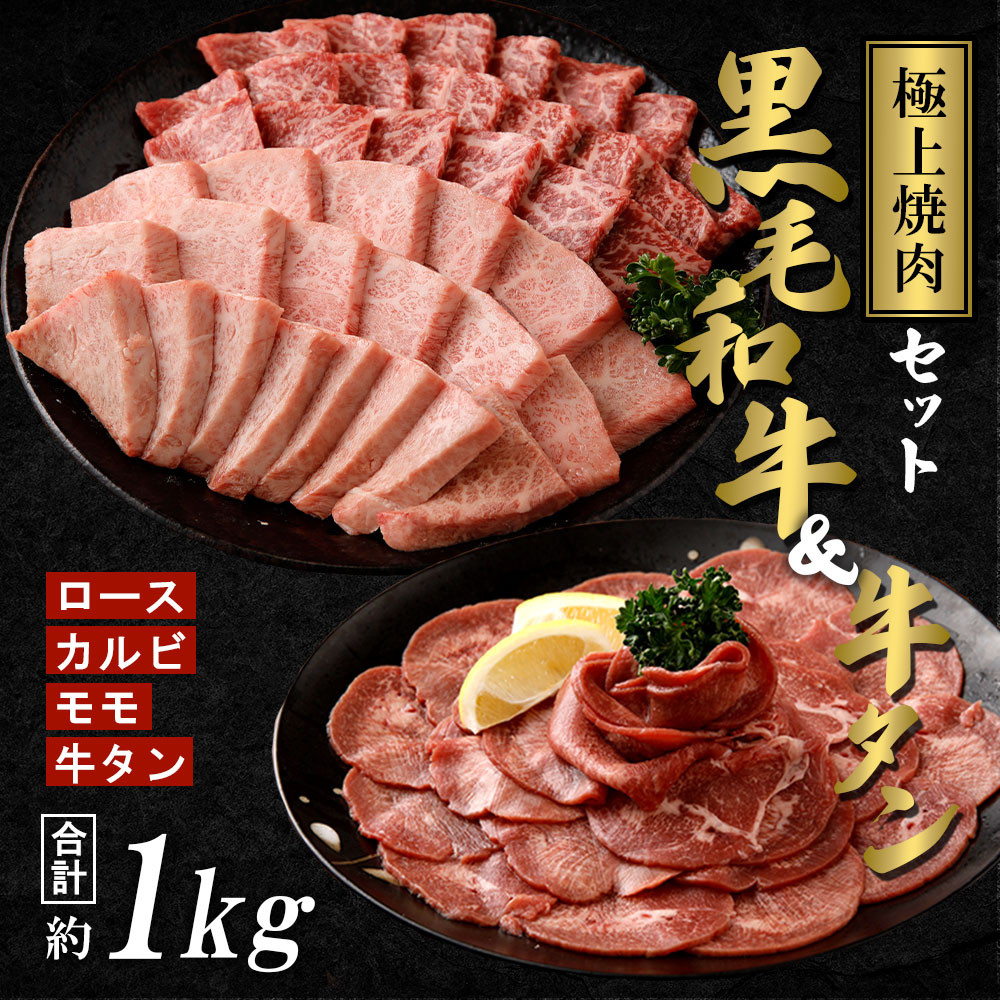 【極上焼肉セット】黒毛和牛(霜降・赤身)&牛タン