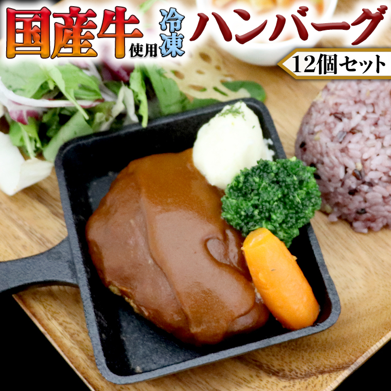 国産牛使用 こだわり 冷凍 ハンバーグ 12個 セット 牛肉 洋食 究極 本格 ビーフシチュー デミグラス レンジ可 惣菜 簡単 時短 レンチン レンジ