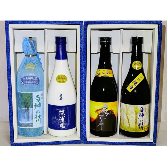 清酒・焼酎4種4本セット お酒 日本酒 本醸造酒 純米酒 