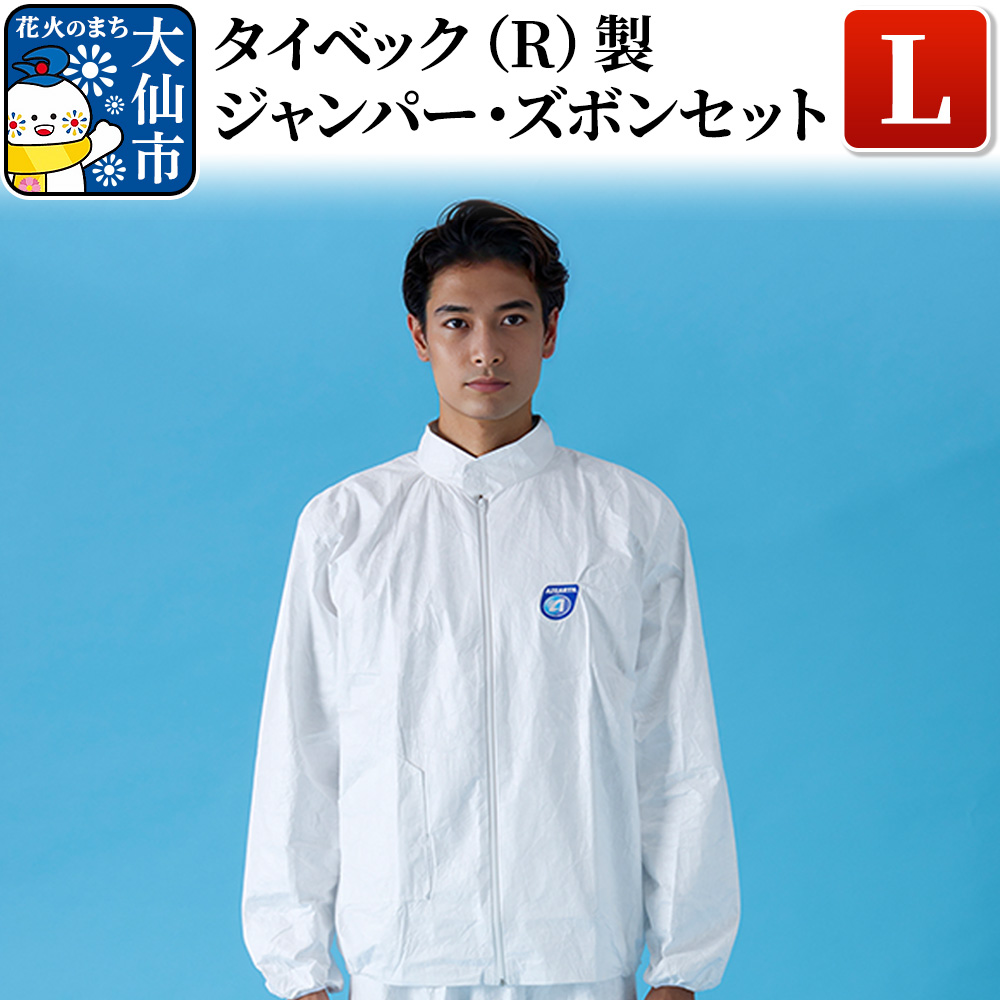 タイベック（R)製 ジャンパー、ズボンセット（L）