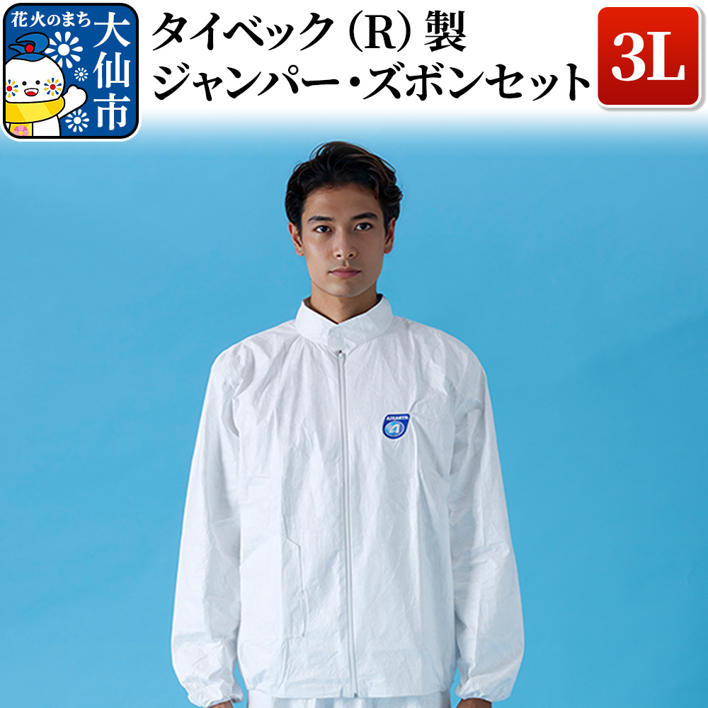 タイベック（R)製 ジャンパー、ズボンセット（3L）