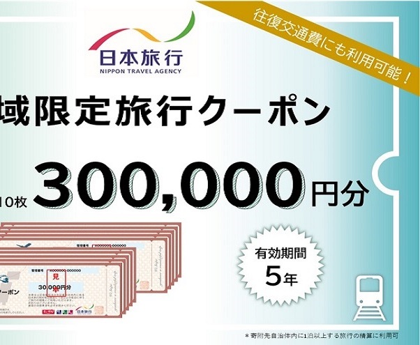 福島県郡山市 日本旅行 地域限定旅行クーポン300,000円分 チケット 